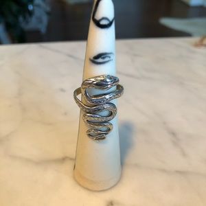 Sterling silver snake ring